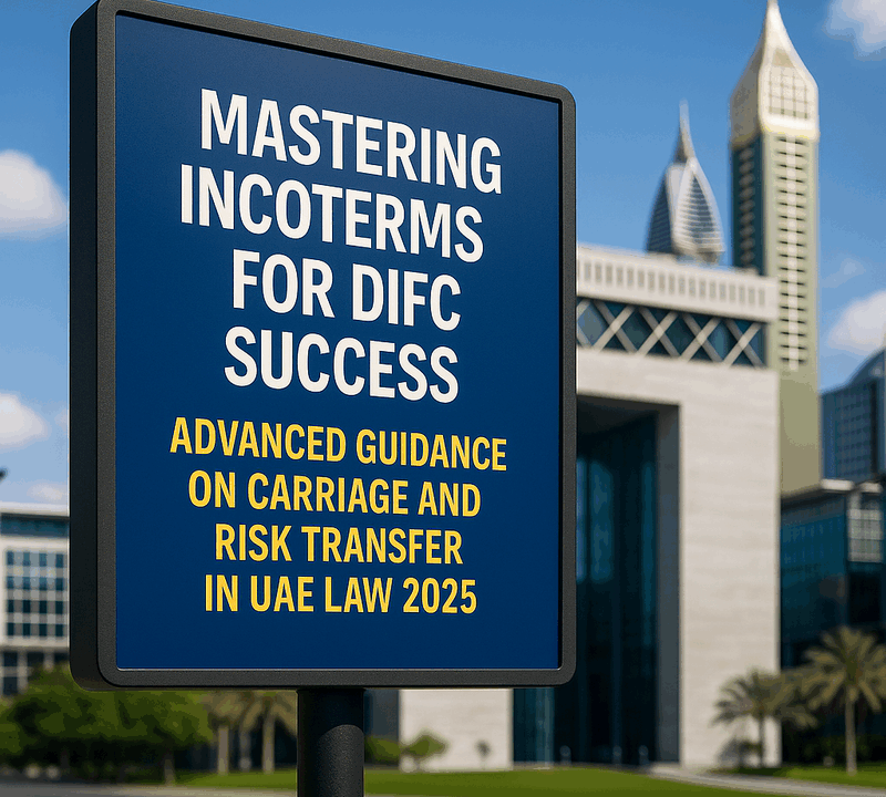 Mastering Incoterms for DIFC Success Advanced Guidance on Carriage and Risk Transfer in UAE Law 2025
