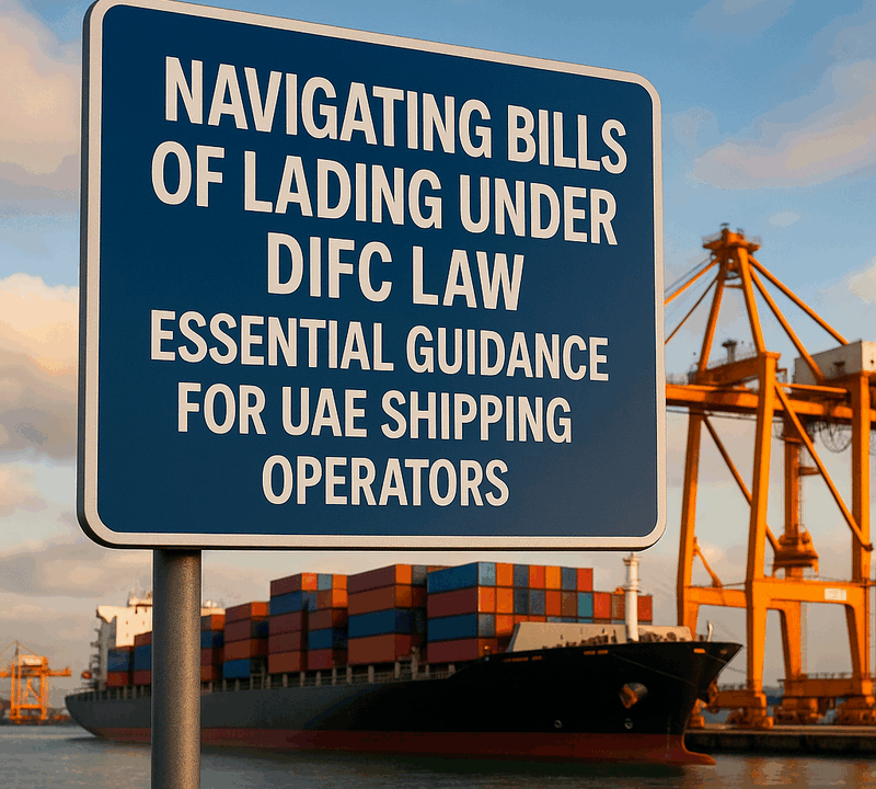 Navigating Bills of Lading Under DIFC Law Essential Guidance for UAE Shipping Operators