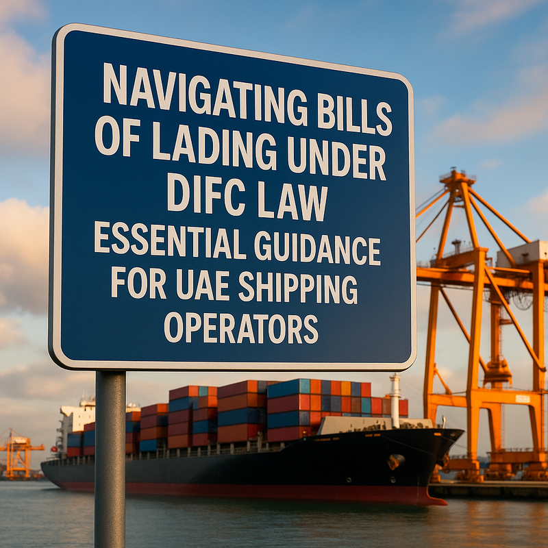 Legal consultant reviews electronic bills of lading for UAE shipping compliance