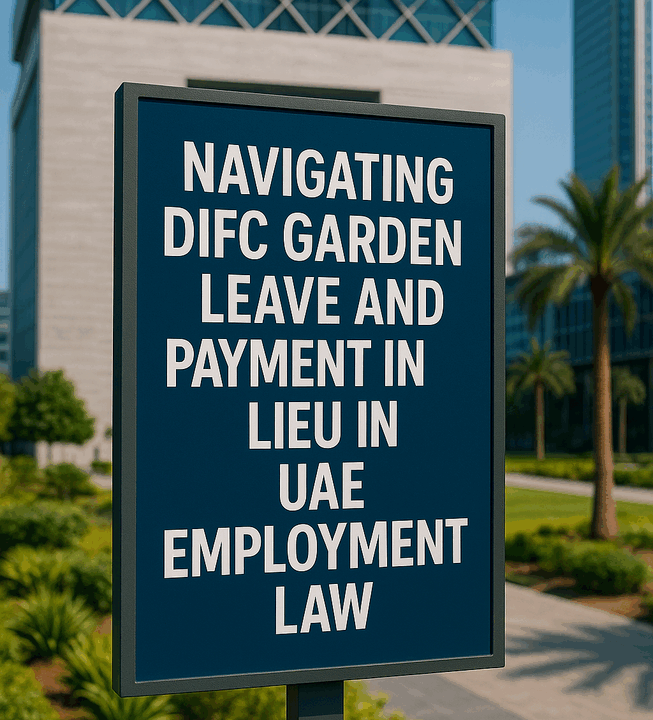 Navigating DIFC Garden Leave and Payment in Lieu in UAE Employment Law
