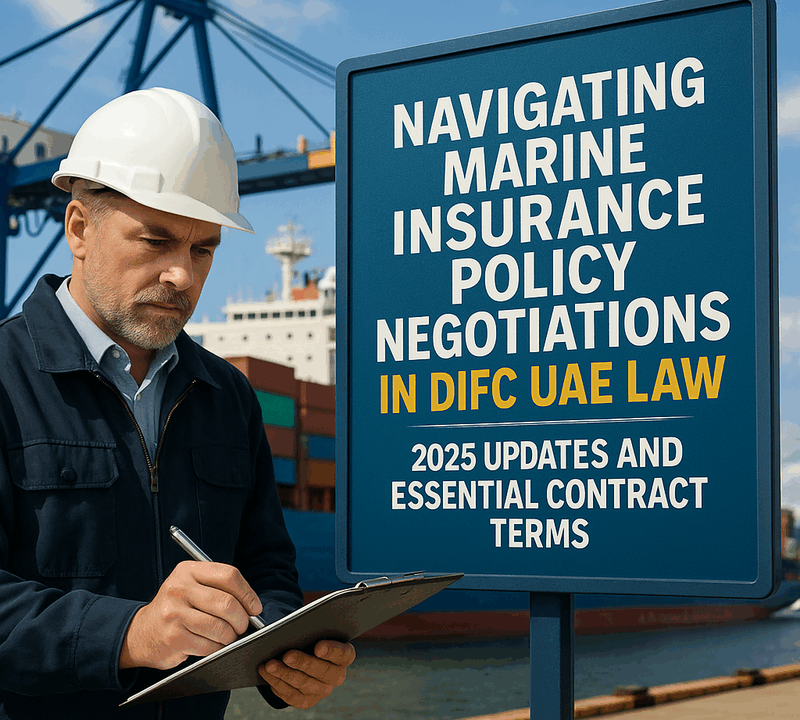 Navigating Marine Insurance Policy Negotiations in DIFC UAE Law 2025 Updates and Essential Contract Terms
