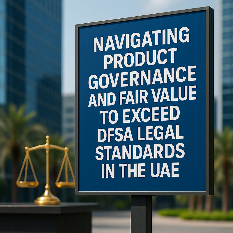 Professional UAE legal team reviewing product governance compliance documents