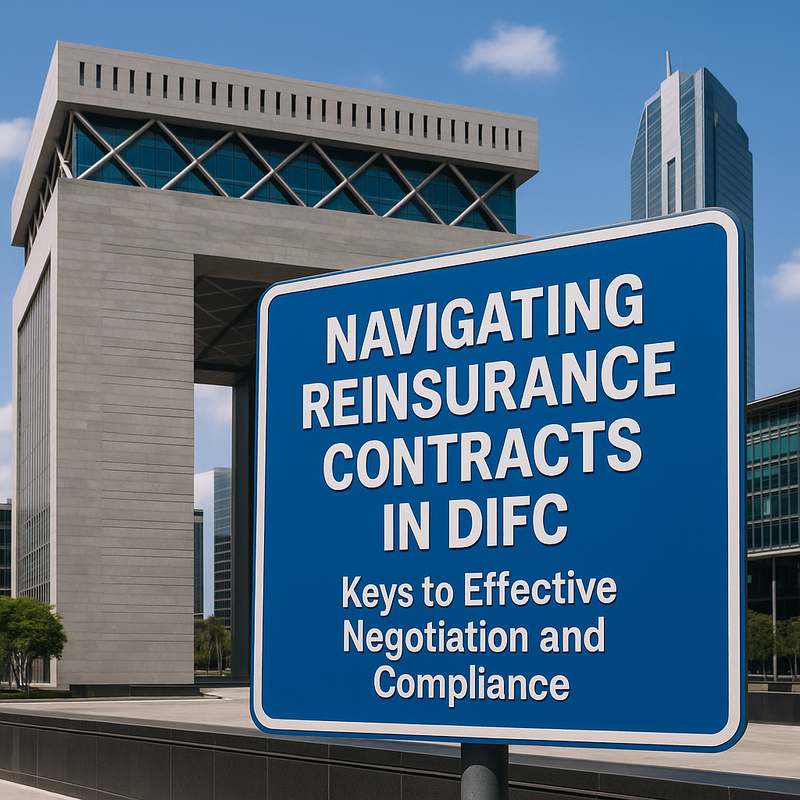Diagram of key clauses in DIFC reinsurance contracts and compliance strategies.
