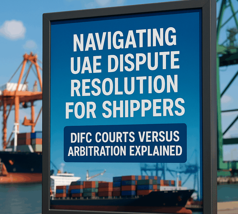 Navigating UAE Dispute Resolution for Shippers DIFC Courts Versus Arbitration Explained