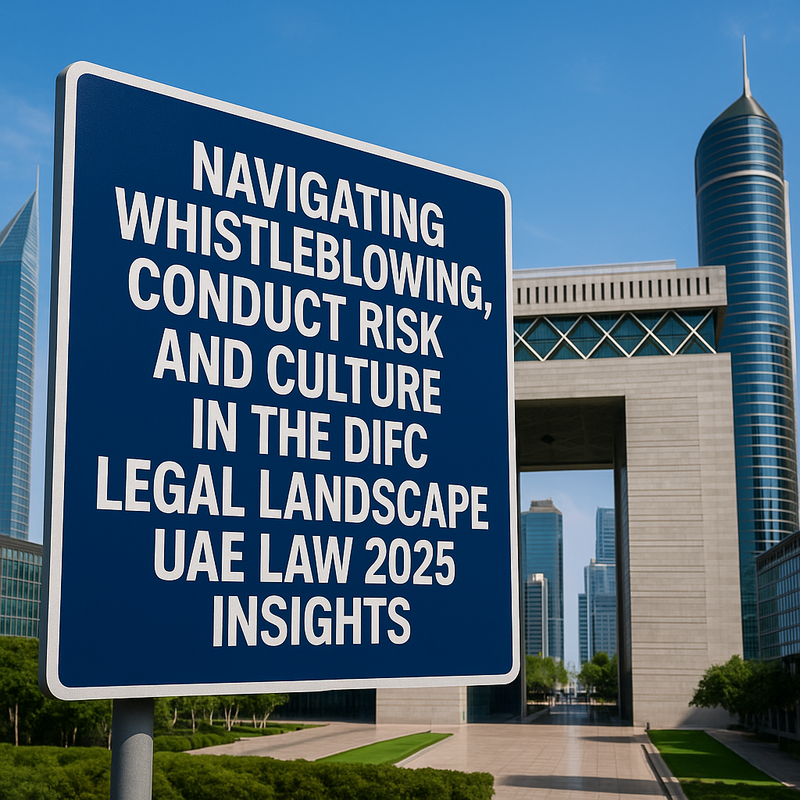 UAE DIFC compliance checklist with whistleblowing, conduct risk, and culture