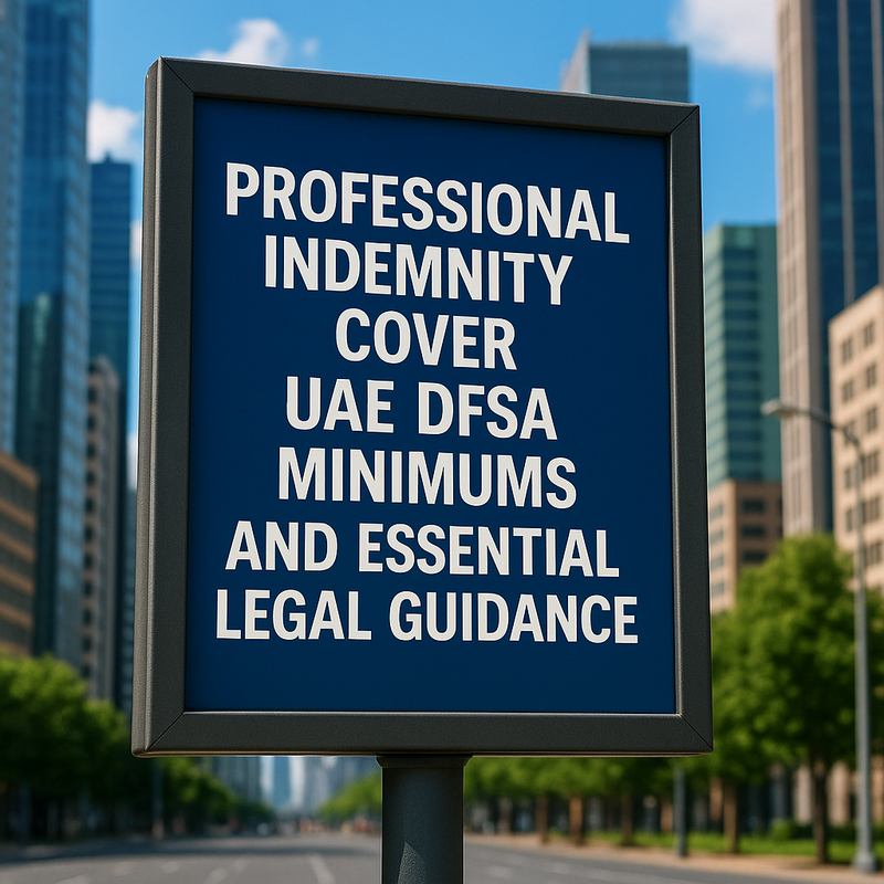 Professional indemnity insurance compliance checklist for DFSA-regulated UAE firms 2025