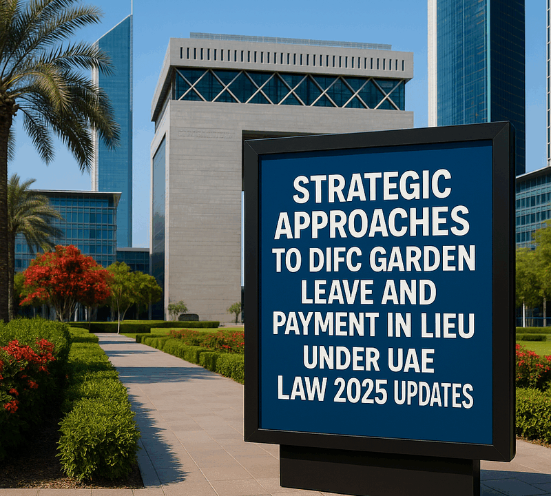 Strategic Approaches to DIFC Garden Leave and Payment in Lieu under UAE Law 2025 Updates