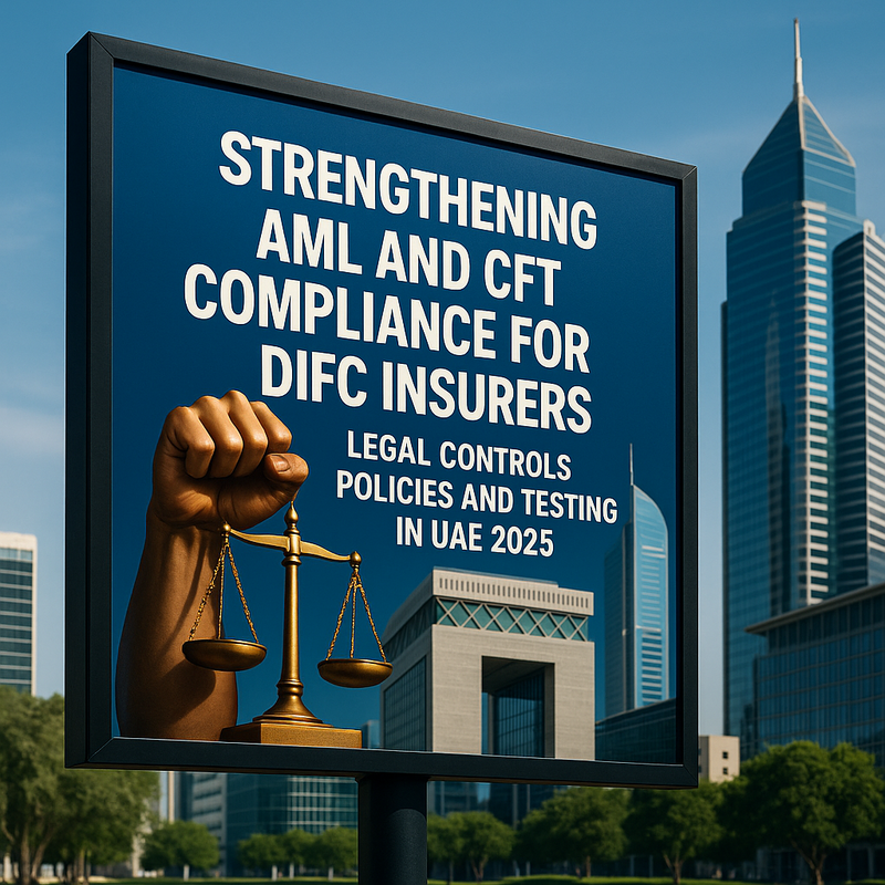 Infographic of AML CFT compliance process for DIFC insurers in UAE