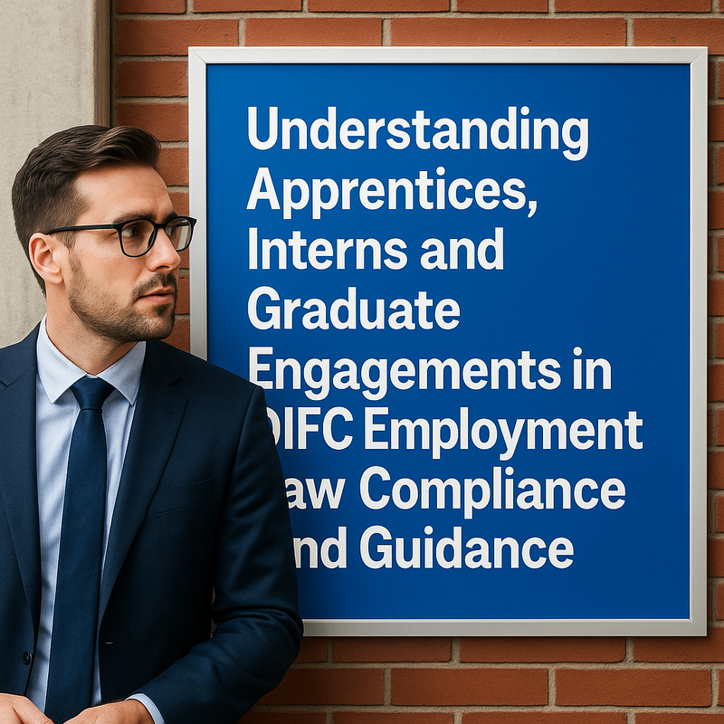 DIFC legal compliance guidance for apprentices interns and graduates in UAE