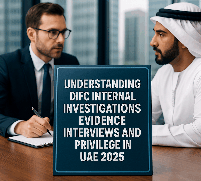 Understanding DIFC Internal Investigations Evidence Interviews and Privilege in UAE 2025