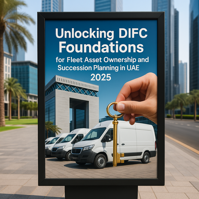 Visual diagram of DIFC Foundation structure for UAE fleet asset ownership and succession.
