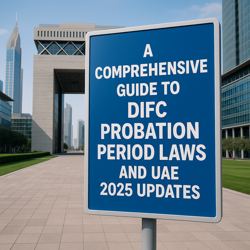 Consultant meeting discussing DIFC probation law updates in Dubai office