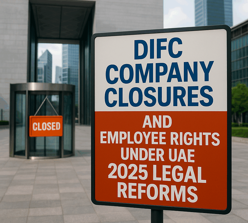 DIFC Company Closures and Employee Rights Under UAE 2025 Legal Reforms