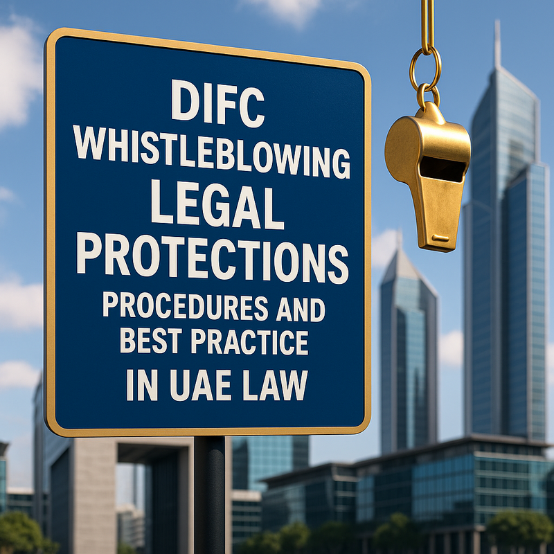 DIFC compliance officer explaining whistleblowing procedures to corporate team
