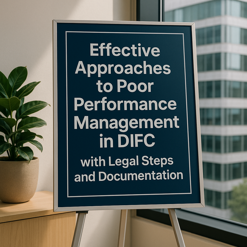 Chart showing DIFC performance management legal process flow.