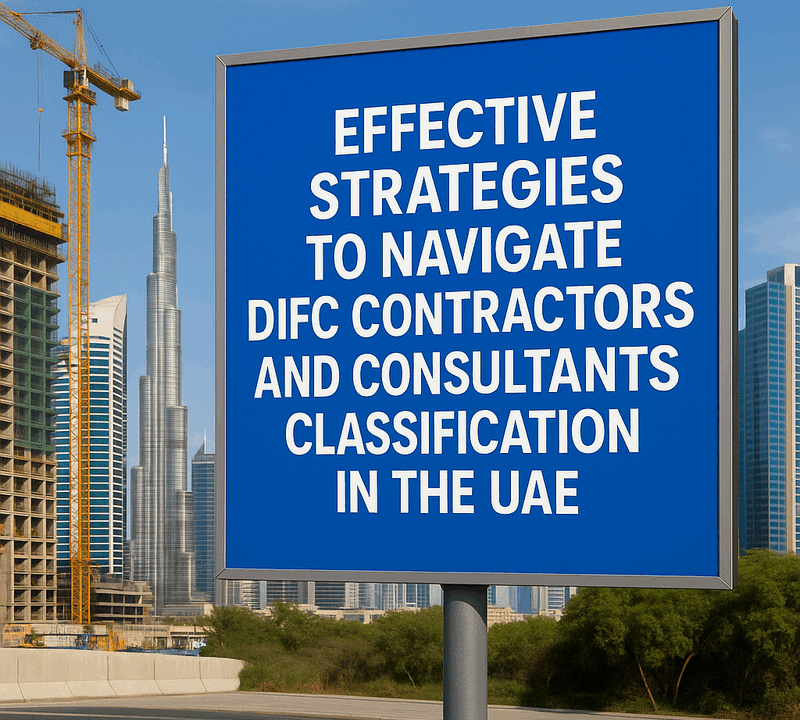 Effective Strategies to Navigate DIFC Contractors and Consultants Classification in the UAE