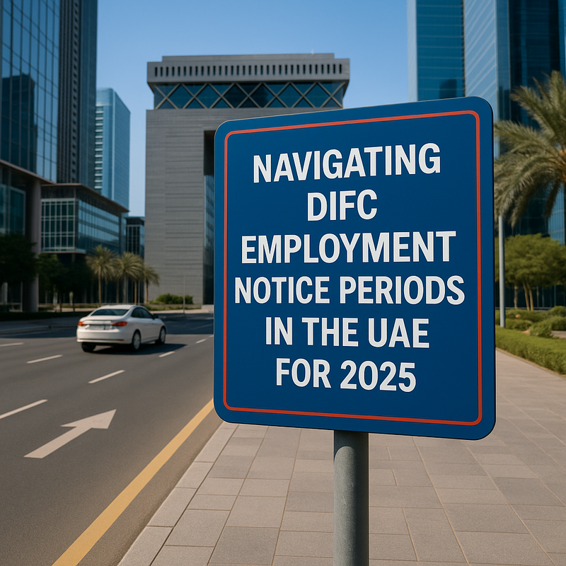 Image showing a professional meeting in the DIFC with legal documents and an employment contract.