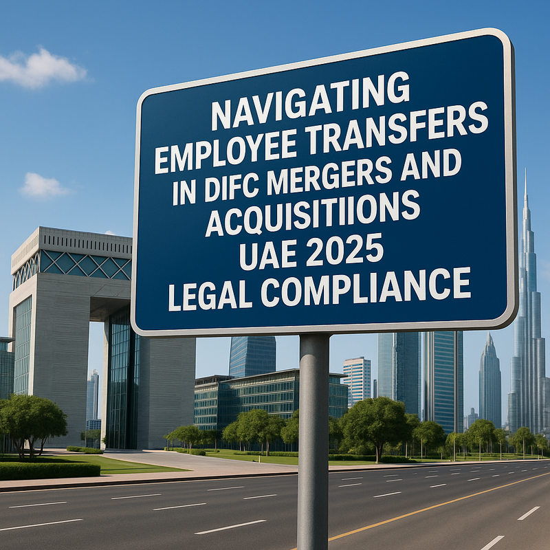 Business team reviewing DIFC employee transfer documents during M&A in UAE