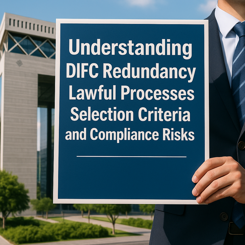 Lawyer advising business team on DIFC redundancy compliance process
