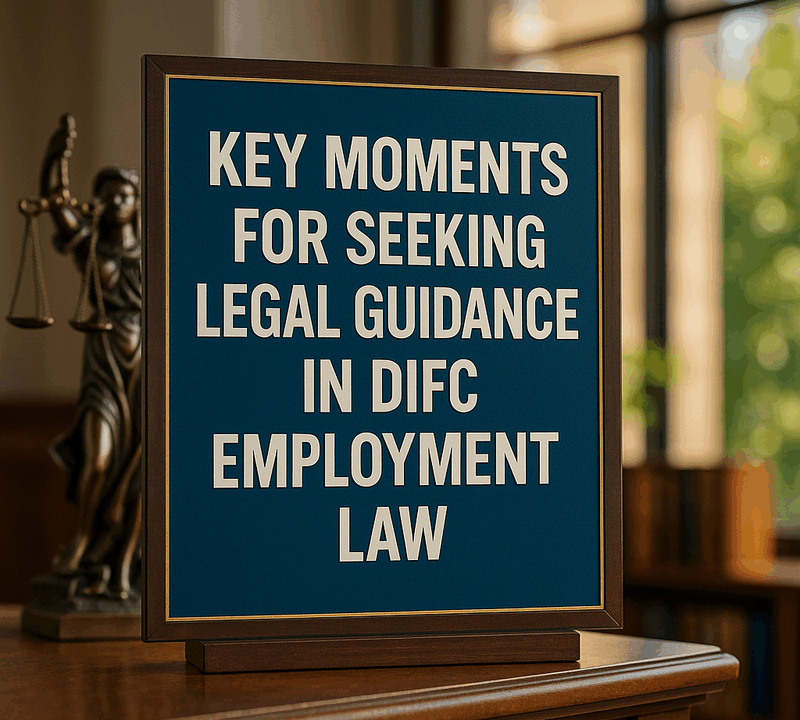 Key Moments for Seeking Legal Guidance in DIFC Employment Law