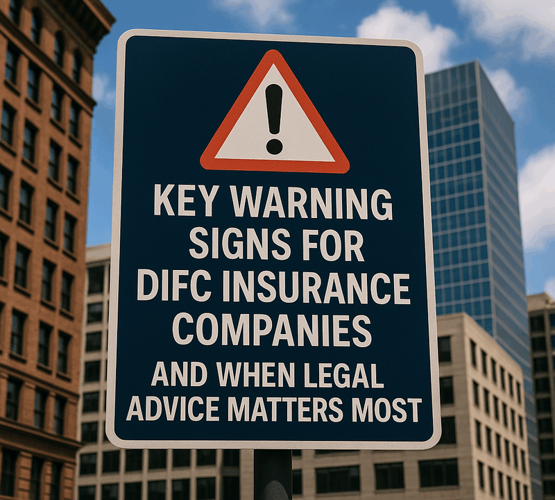 Key Warning Signs for DIFC Insurance Companies and When Legal Advice Matters Most