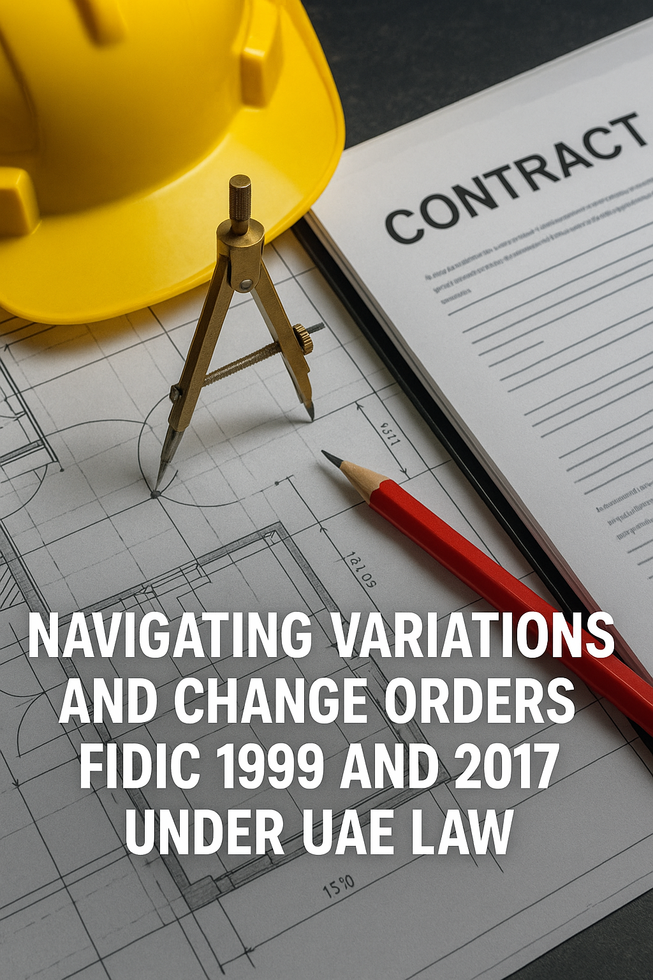 FIDIC contract comparison chart for UAE construction law compliance
