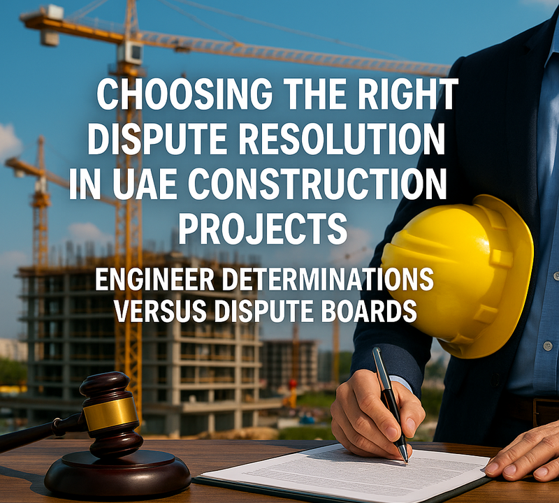 Choosing the Right Dispute Resolution in UAE Construction Projects Engineer Determinations Versus Dispute Boards
