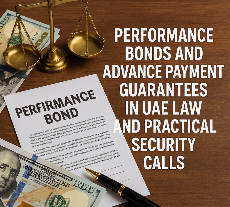 سندات الأداء وضمانات الدفع المسبق في قانون دولة الإمارات العربية المتحدة ومكالمات الأمن العملية