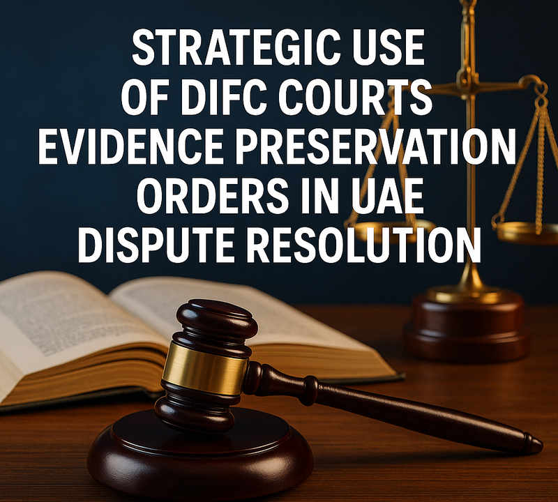Strategic Use of DIFC Courts Evidence Preservation Orders in UAE Dispute Resolution