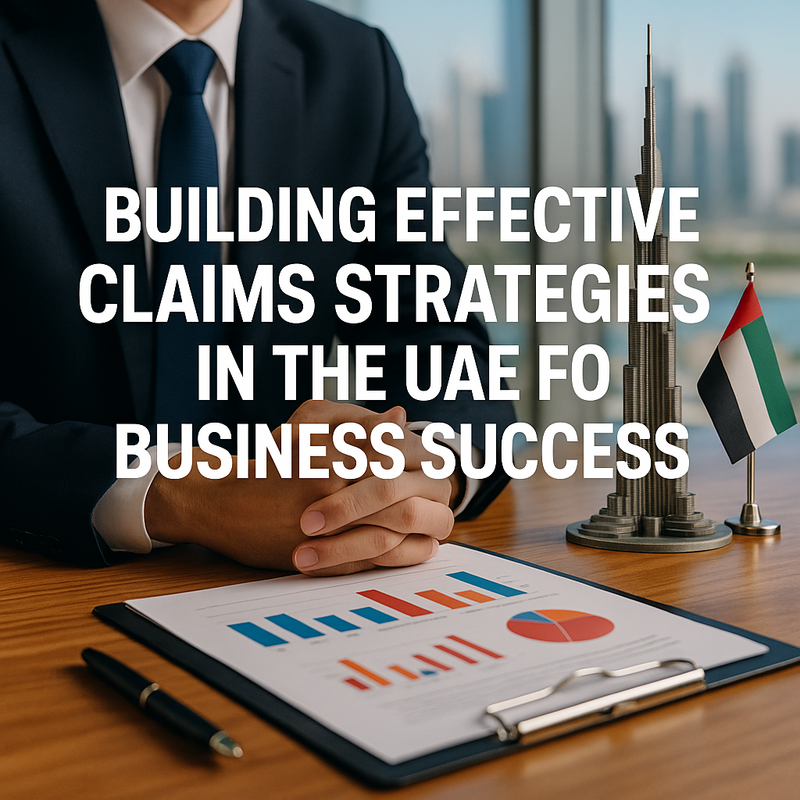 UAE legal consultant reviewing claims strategy documents