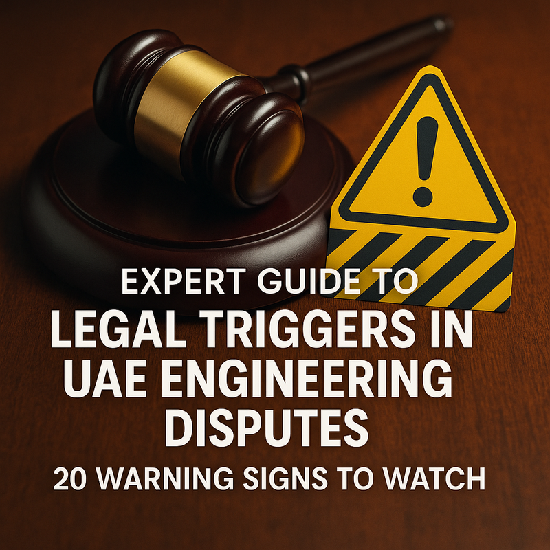 Legal consultant reviewing engineering contract in UAE office