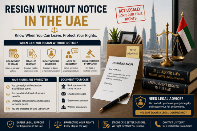 Can an Employee Resign Without Notice in the UAE?