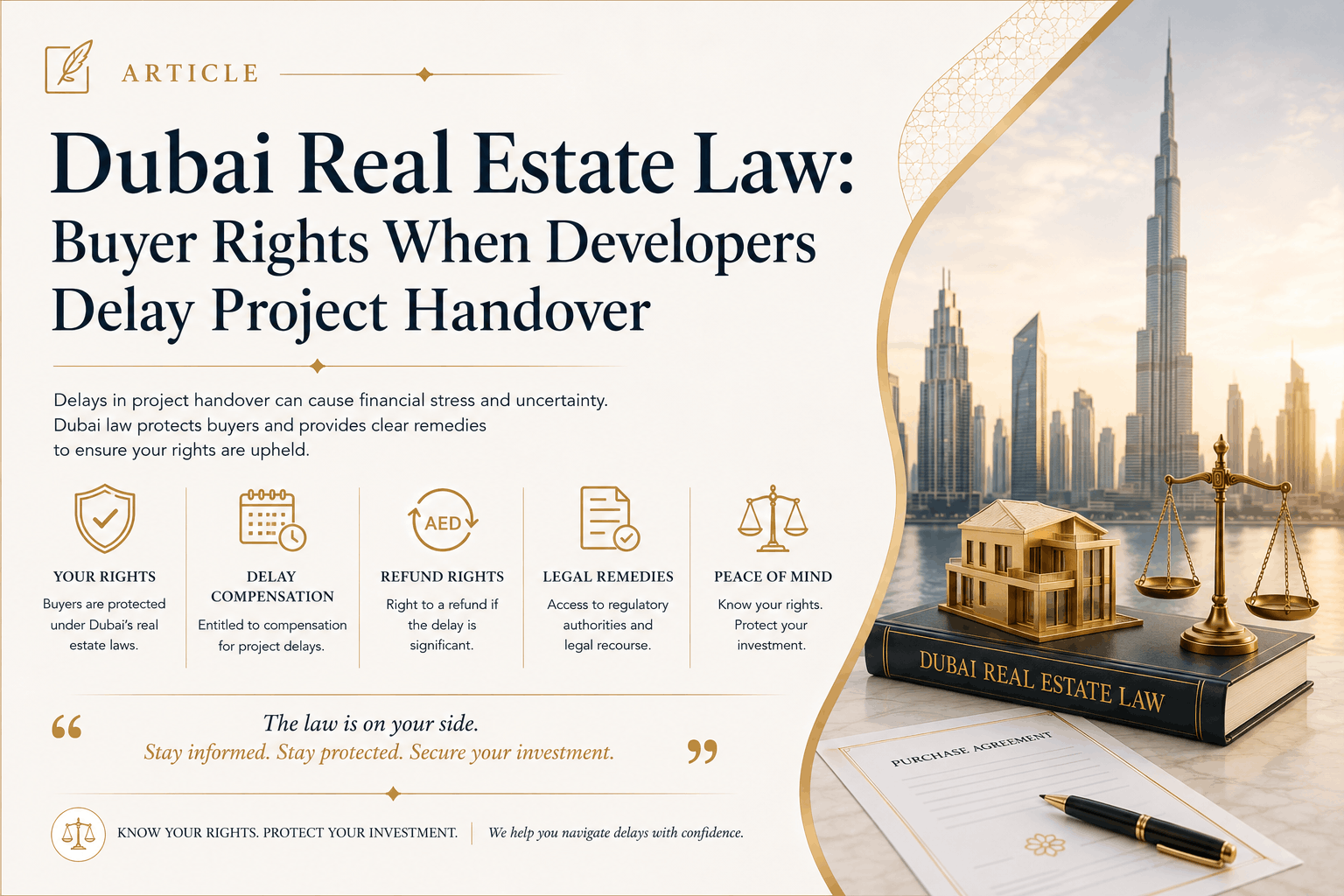 Buyer rights for delayed property handover under Dubai real estate law
