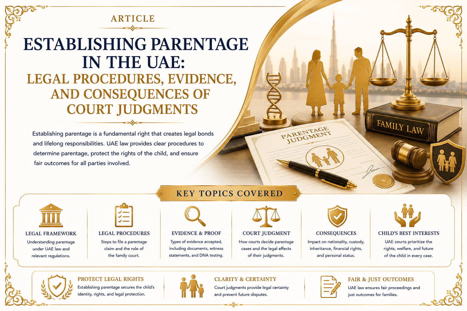 Establishing parentage in the UAE through court procedures, documentary evidence and DNA testing